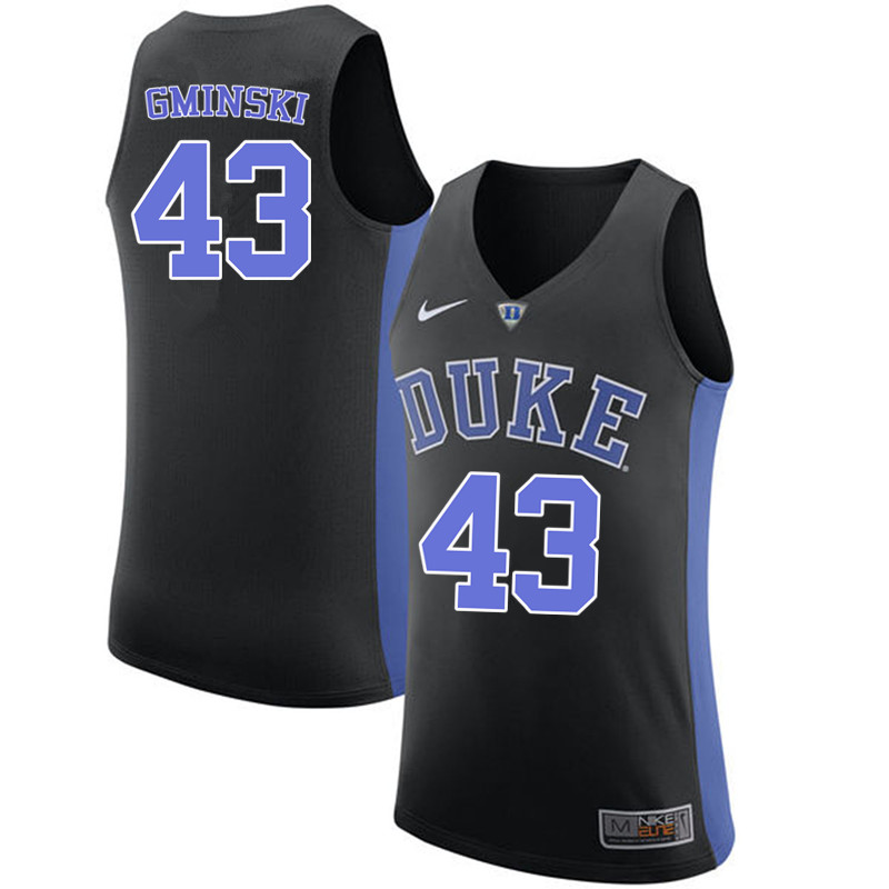 Men #43 Mike Gminski Duke Blue Devils College Basketball Jerseys-Black